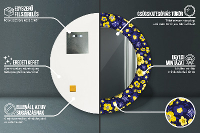 Bedrukte ronde spiegel Lieve kleine bloemen