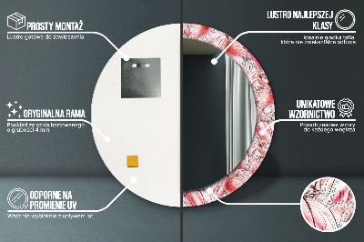 Ronde spiegel met decoratie Flamingo patroon