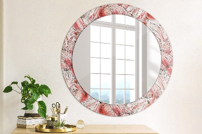 Ronde spiegel met decoratie Flamingo patroon