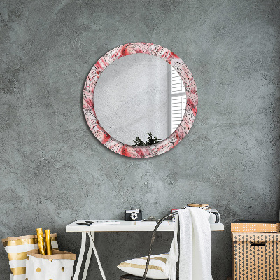 Ronde spiegel met decoratie Flamingo patroon