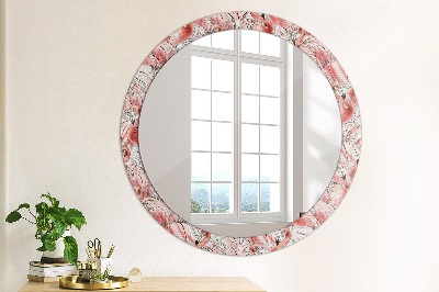 Ronde spiegel met decoratie Flamingo patroon