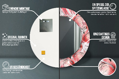 Ronde spiegel met decoratie Flamingo patroon