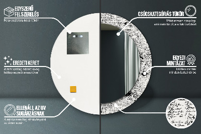 Bedrukte ronde spiegel Krabbelpatroon