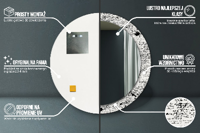 Bedrukte ronde spiegel Krabbelpatroon