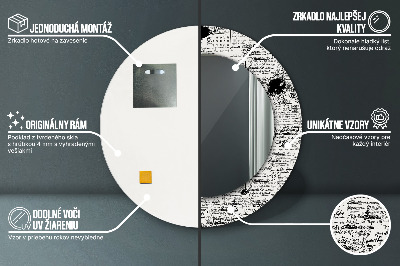 Bedrukte ronde spiegel Krabbelpatroon