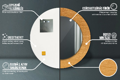 Ronde spiegel met decoratie Metalen oppervlak