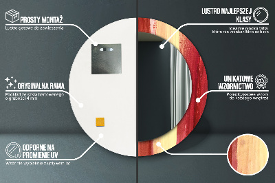 Bedrukte ronde spiegel Abstracte schilderkunst