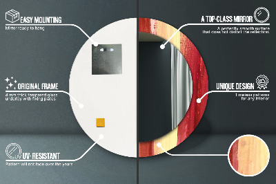 Bedrukte ronde spiegel Abstracte schilderkunst