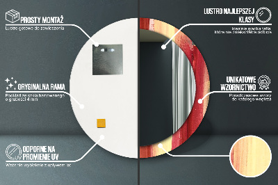 Bedrukte ronde spiegel Abstracte schilderkunst