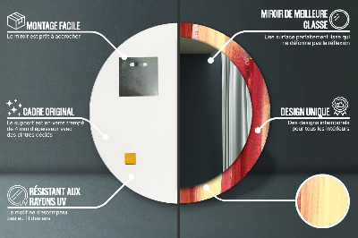 Bedrukte ronde spiegel Abstracte schilderkunst