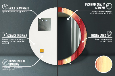 Bedrukte ronde spiegel Abstracte schilderkunst