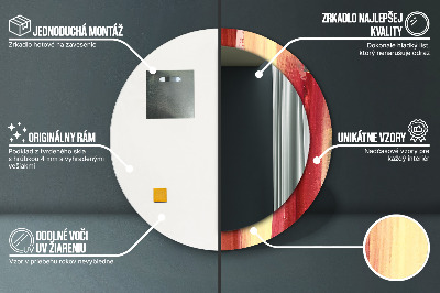 Bedrukte ronde spiegel Abstracte schilderkunst