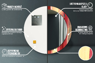 Bedrukte ronde spiegel Abstracte schilderkunst