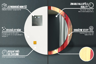 Bedrukte ronde spiegel Abstracte schilderkunst