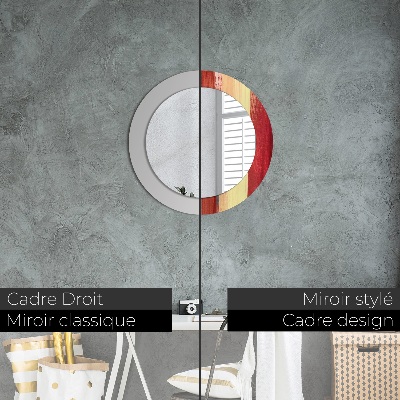 Bedrukte ronde spiegel Abstracte schilderkunst