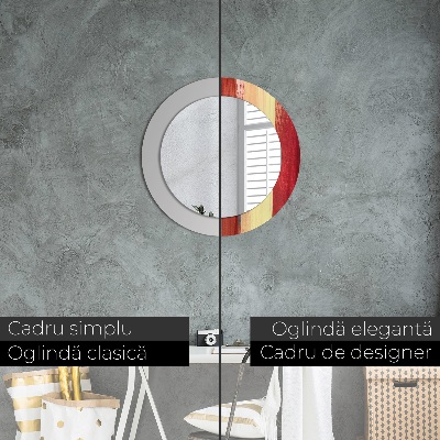 Bedrukte ronde spiegel Abstracte schilderkunst