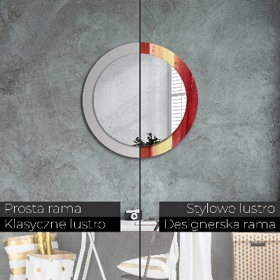 Bedrukte ronde spiegel Abstracte schilderkunst