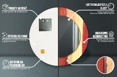 Bedrukte ronde spiegel Abstracte schilderkunst