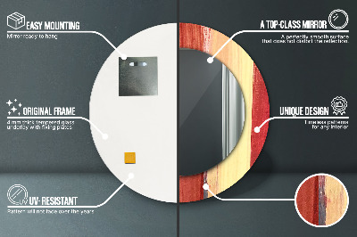 Bedrukte ronde spiegel Abstracte schilderkunst