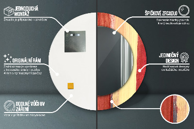Bedrukte ronde spiegel Abstracte schilderkunst