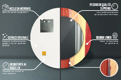 Bedrukte ronde spiegel Abstracte schilderkunst