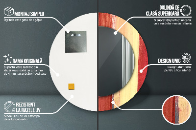 Bedrukte ronde spiegel Abstracte schilderkunst