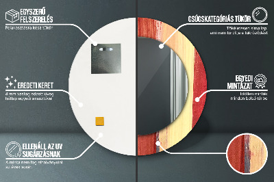 Bedrukte ronde spiegel Abstracte schilderkunst