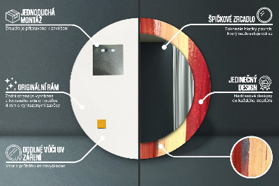 Bedrukte ronde spiegel Abstracte schilderkunst