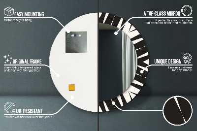 Bedrukte ronde spiegel Abstracte geometrie