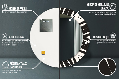 Bedrukte ronde spiegel Abstracte geometrie