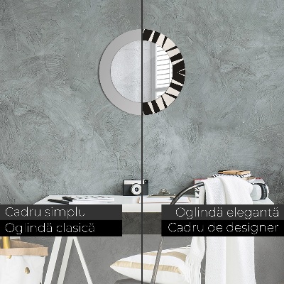 Bedrukte ronde spiegel Abstracte geometrie