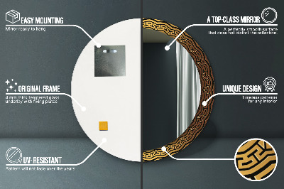 Ronde spiegel met decoratie Grieks ornament