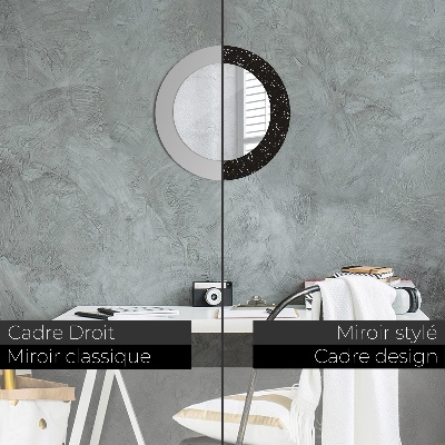 Ronde spiegel met decoratie Chaotische stippen