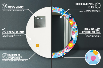 Ronde spiegel met decoratie Kleurrijke doornen