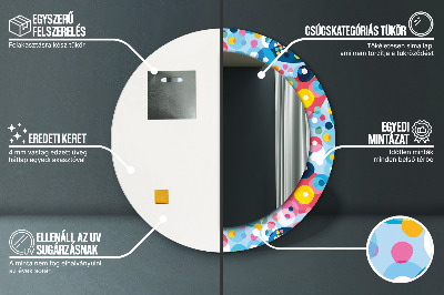 Ronde spiegel met decoratie Kleurrijke doornen