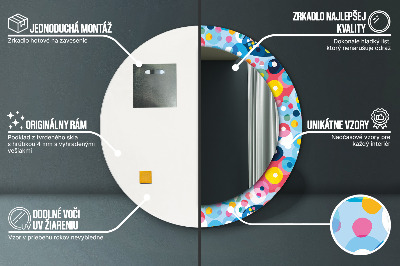 Ronde spiegel met decoratie Kleurrijke doornen