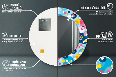 Ronde spiegel met decoratie Kleurrijke doornen