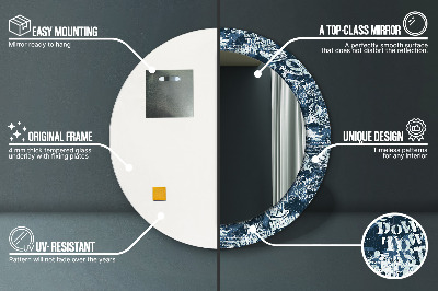 Bedrukte ronde spiegel Collage ny