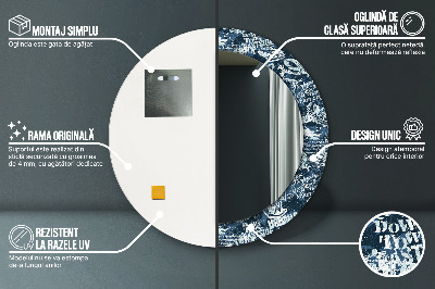 Bedrukte ronde spiegel Collage ny