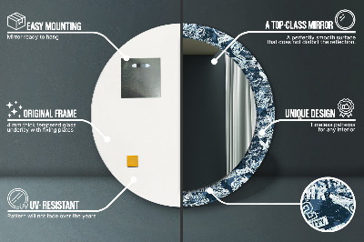 Bedrukte ronde spiegel Collage ny