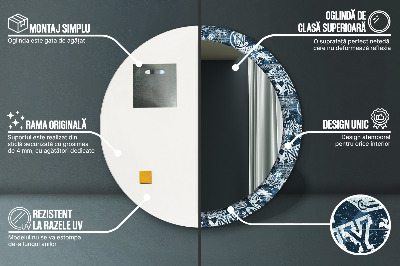 Bedrukte ronde spiegel Collage ny