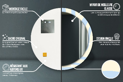 Ronde spiegel met decoratie Abstracte vorm