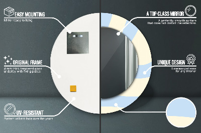 Ronde spiegel met decoratie Abstracte vorm