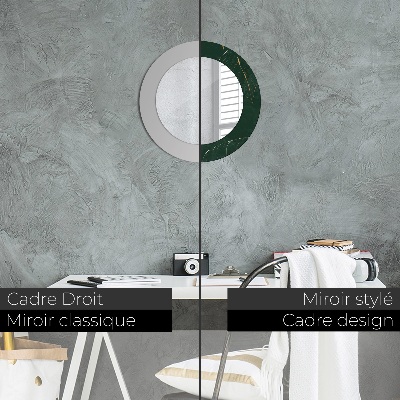 Ronde spiegel met decoratie Delicate gouden bladeren