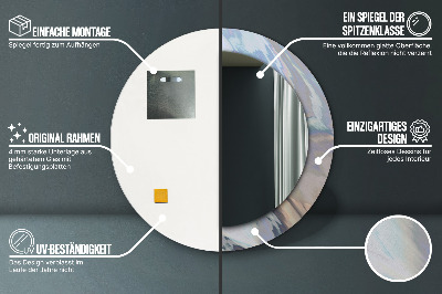 Bedrukte ronde spiegel Holografische textuur