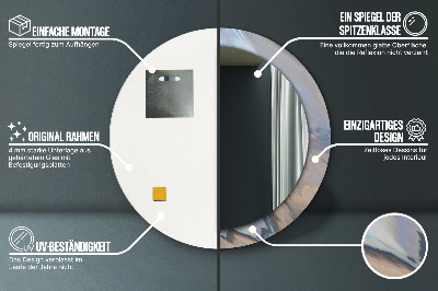 Bedrukte ronde spiegel Holografische textuur