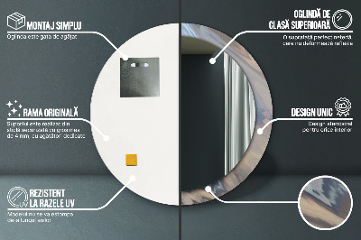 Bedrukte ronde spiegel Holografische textuur