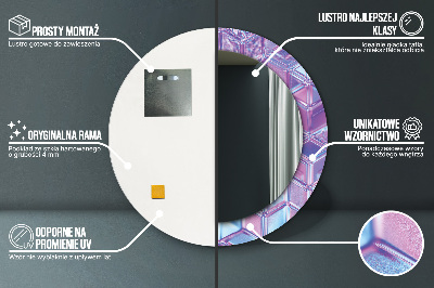 Bedrukte ronde spiegel Abstract surreal