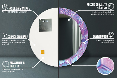 Bedrukte ronde spiegel Abstract surreal