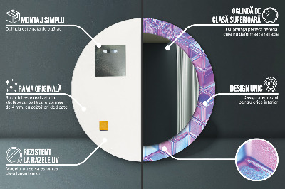 Bedrukte ronde spiegel Abstract surreal